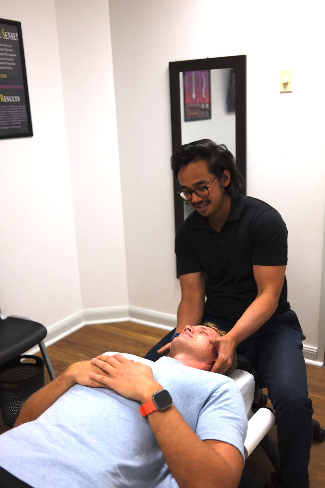 Chiropractic neck adjustment at Top End Chiro Katherine
